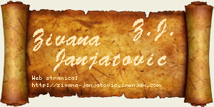 Živana Janjatović vizit kartica